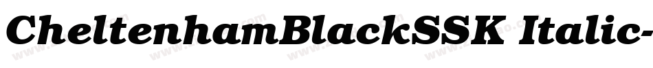 CheltenhamBlackSSK Italic字体转换